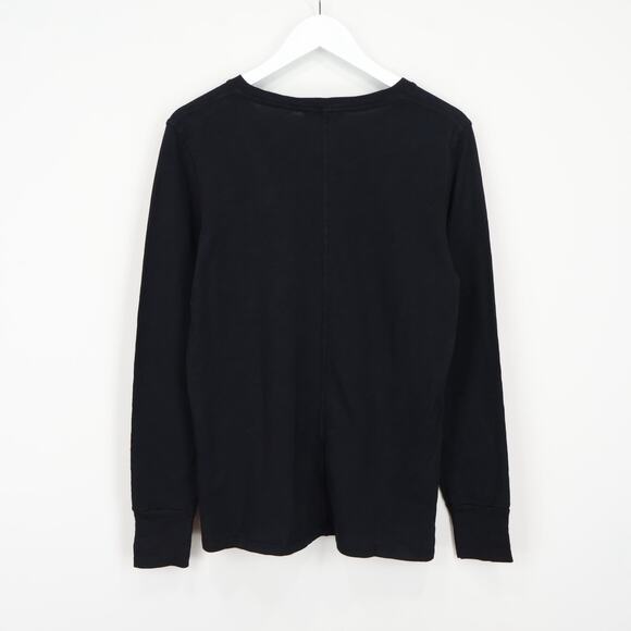 American Giant Womens Premium Slub Long Sleeve V Neck Tee Black Medium NWOT - Picture 4 of 6